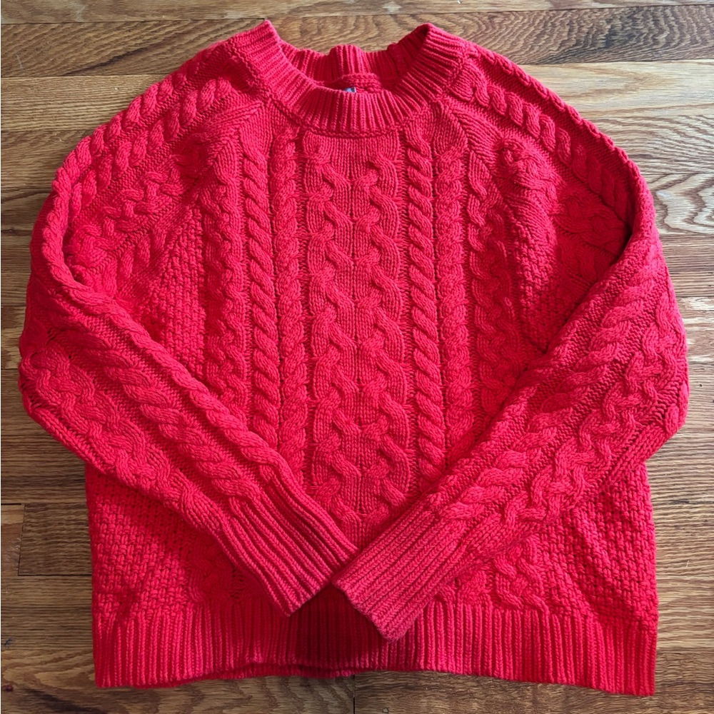 Aerie Bright Red Women's Crewneck Sweater